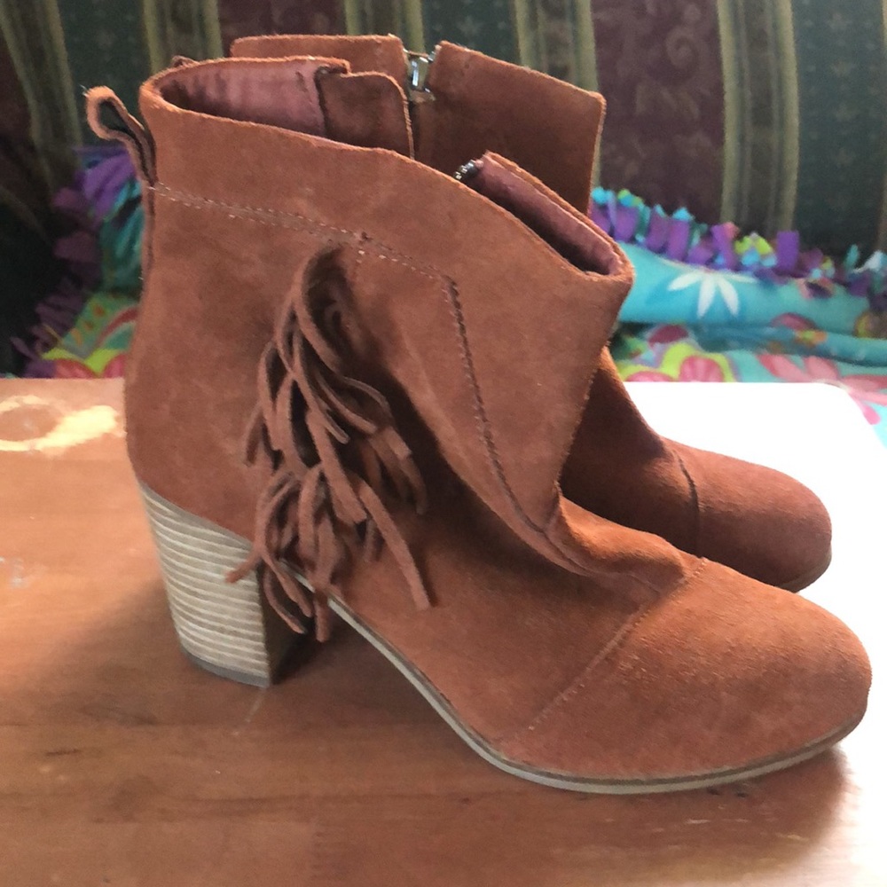 Toms Rust Color Suede Booties - image 3